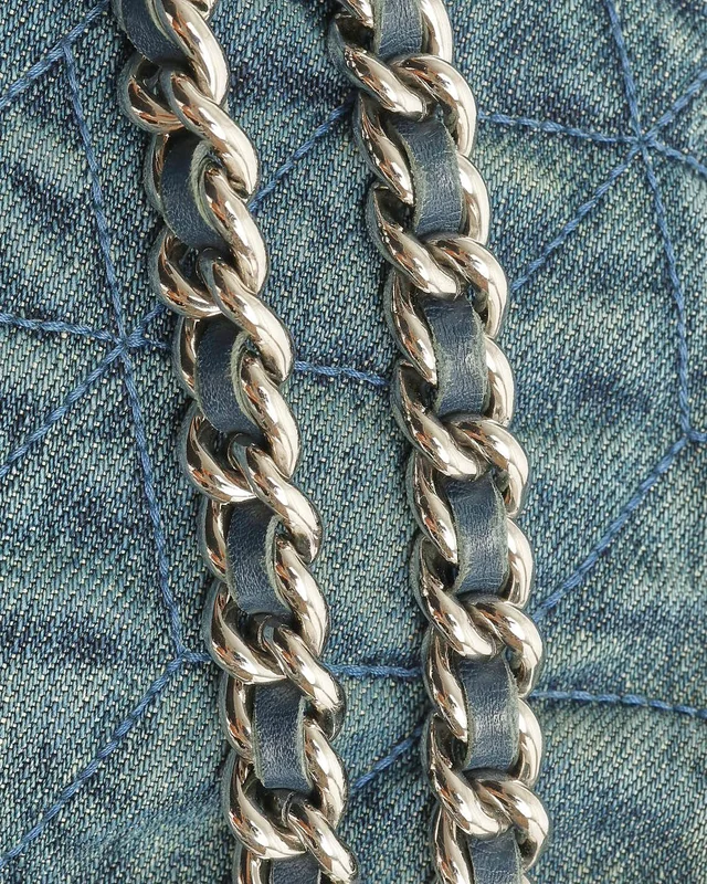 Chanel 2012 Denim Camellia Medium Flap Bag in Denim from A Retro Tale, photo 8 of 12