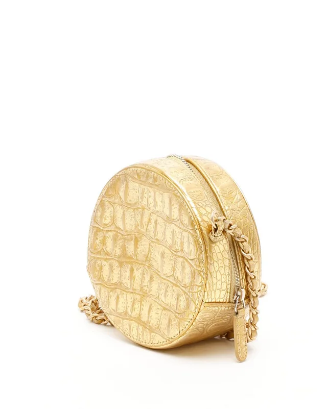 Chanel CC Round Chain Shoulder Bag in Crocodile from A Retro Tale, photo 3 of 10