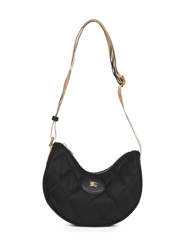 Burberry Quilted Nylon Crossbody Bag — Black Polyamide in Black Nylon from HEWI