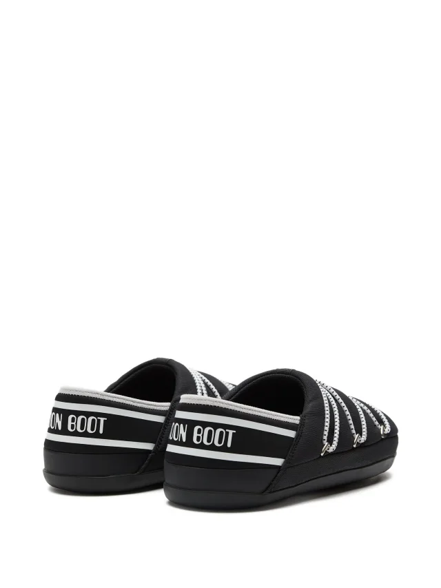 Moon Boot Icon embellished slippers in Black, photo 3 of 4 from FARFETCH