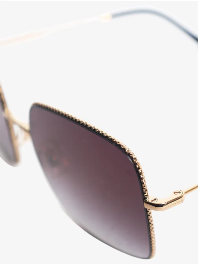 Miu Miu Black and gold square frame sunglasses in Black from Sign of the Times, photo 6 of 8