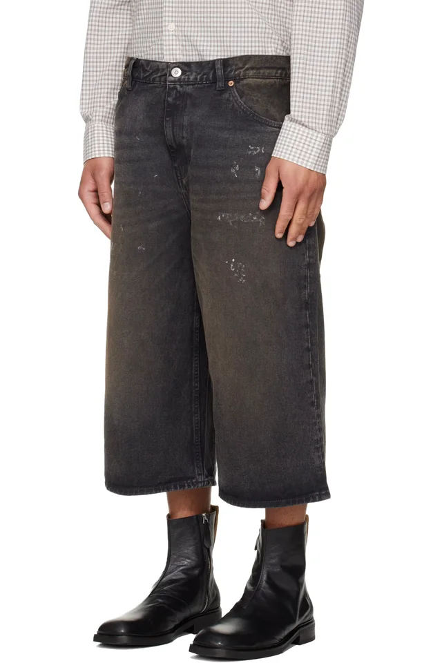 OUR LEGACY Black Capri Cut Denim Shorts, photo 4 of 5 from SSENSE