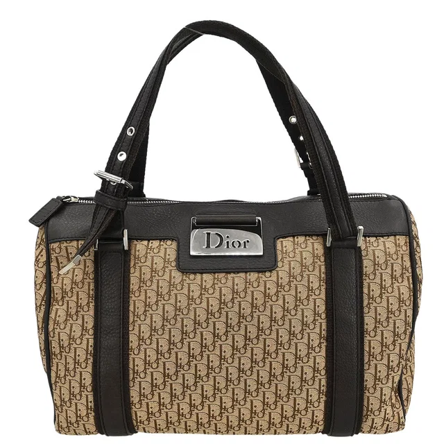 Dior Beige Canvas Trotter Handbag in Beige Canvas from AMORE Vintage Tokyo