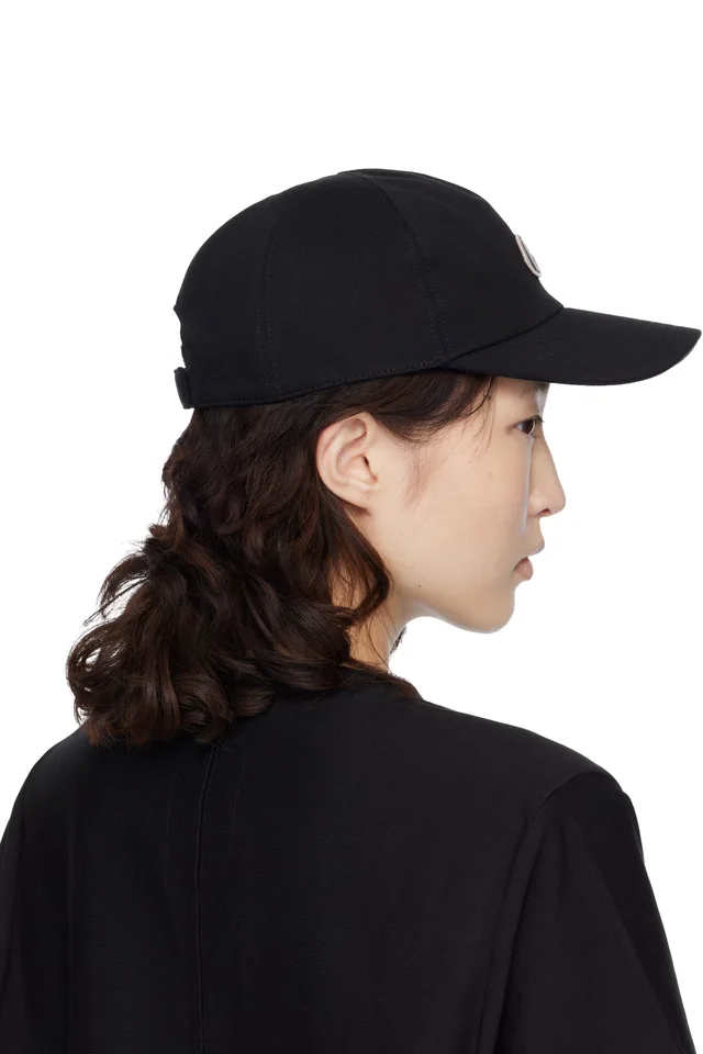 Moncler + Rick Owens Black Baseball Hat, photo 3 of 3 from SSENSE