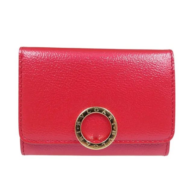 Bvlgari Hardware Red Clip Card Case Business Card Holder 1015 in gold Leather from Poshmark