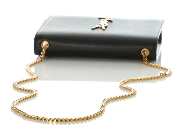 Saint Laurent Medium Black Grain de Poudre Kate in Black Leather from Ann's Fabulous Finds, photo 7 of 9