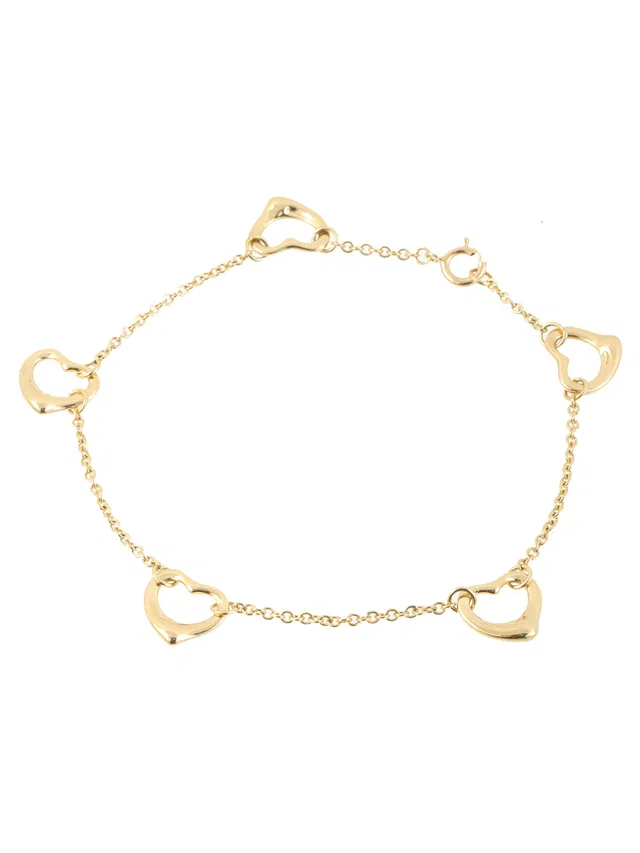 Tiffany & Co. 18K Open Heart Bracelet Gold in Gold from VINTAGE QOO TOKYO
