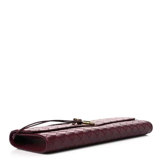 Bottega Veneta Nappa Intrecciato Long Andiamo Top Handle Clutch Barolo in Nappa leather from FASHIONPHILE, photo 4 of 11