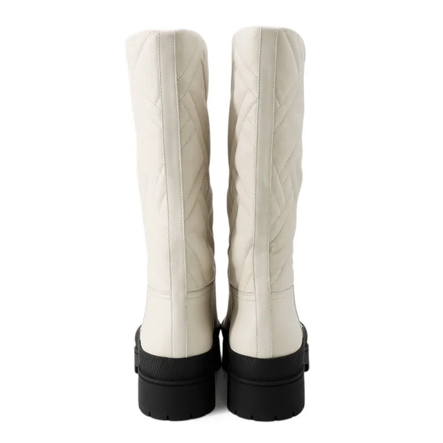 Hermès Fuji Ex-Libs Boots White/Black Leather Size 36 1/2 in Black Leather from GALLERY RARE, photo 2 of 2