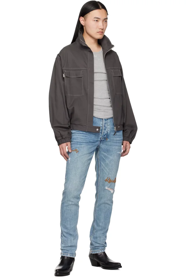 Ksubi Blue Chitch Public Repair Skribed Jeans, photo 4 of 4 from SSENSE