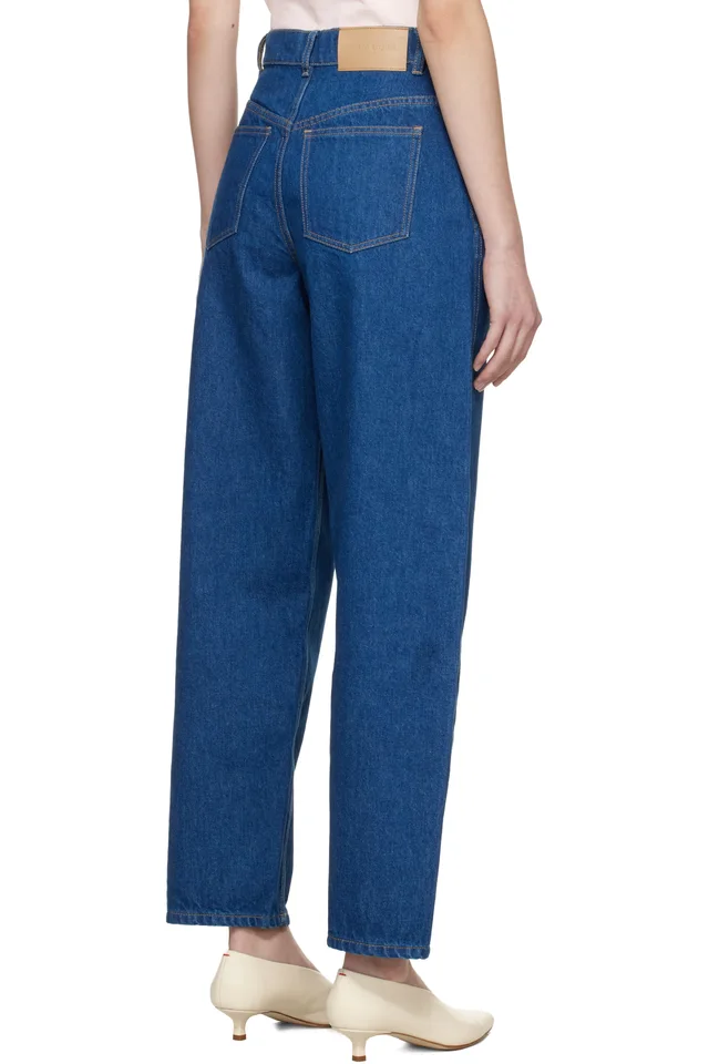 Maison Kitsuné Blue Tapered Jeans, photo 3 of 4 from SSENSE