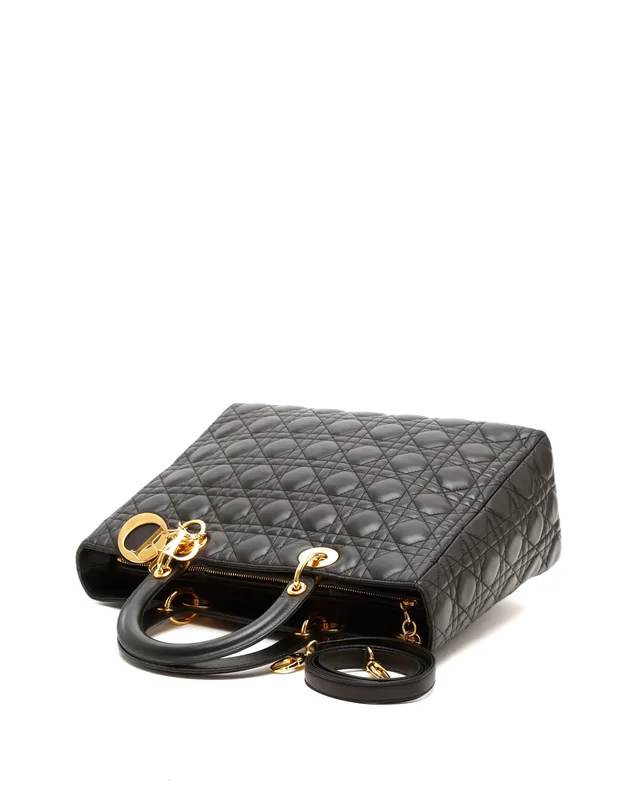 Large Lady Dior Handbag in Leather from A Retro Tale, photo 4 of 9
