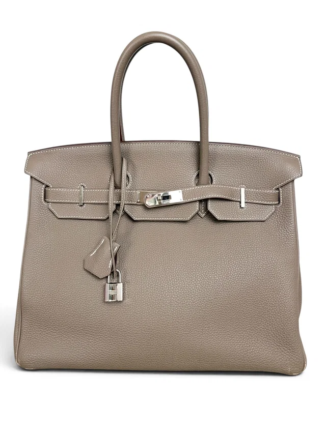 Hermès Etoupe Togo Birkin 35 PHW in Taupe Togo leather from Season 2 Consign