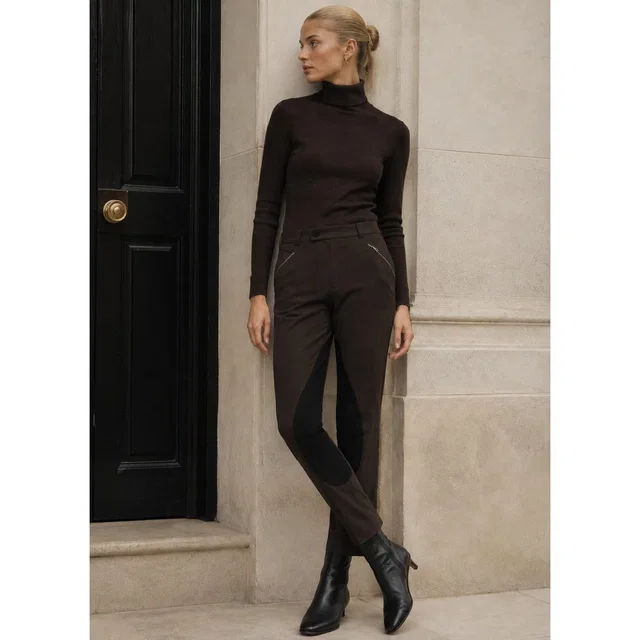Lanvin Vtg 2006 Jodhpur Trouser Pants Alber Elbaz 8 High Rise Equestrian Riding in black|brown|red Wool from Poshmark