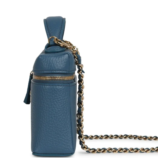 Chanel "Supple" Top Handle Long Vanity Case in Blue Caviar leather from Madison Avenue Couture, photo 3 of 9