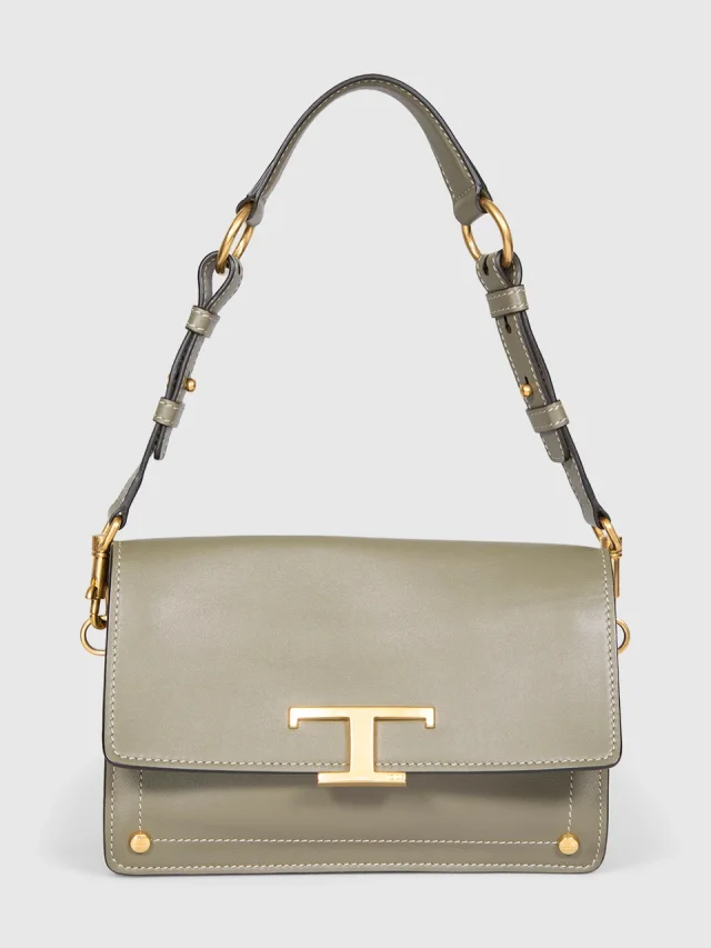 Tod's Green Leather T Timeless Shoulder Bag from Csd
