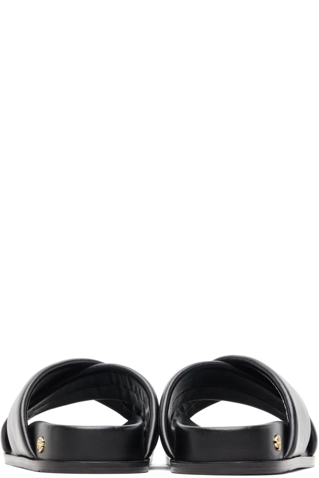 ANINE BING Black Emi Sandals, photo 2 of 5 from SSENSE
