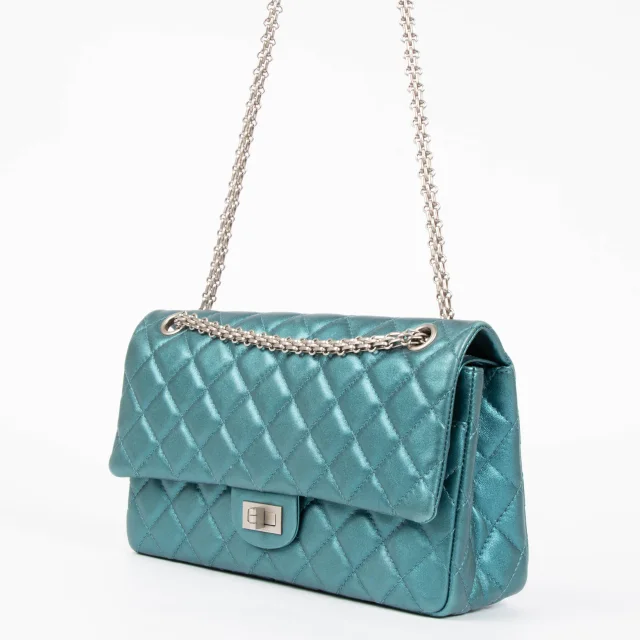 Chanel Metallic Turquoise Large 2.55 Reissue Bag in Blue from Labellov, photo 3 of 9