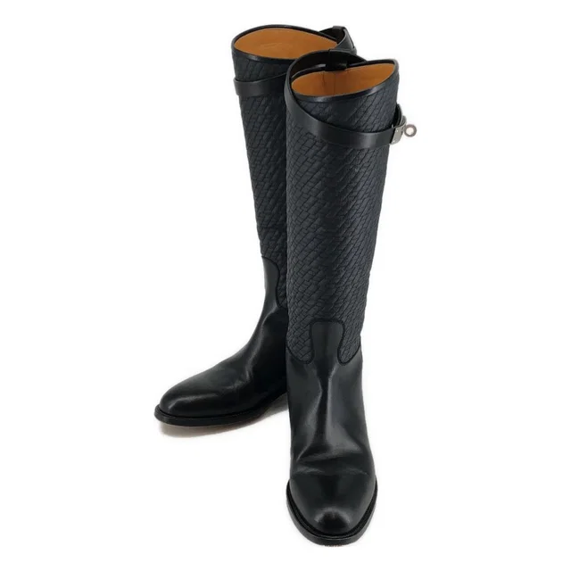Hermès Jumping Boots Black in Black from The Reluxe