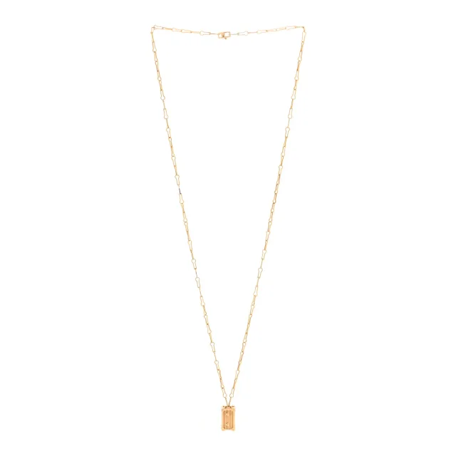 Louis Vuitton 18K Yellow Gold Petite Malle Pendant Necklace in Yellow from FASHIONPHILE, photo 3 of 5