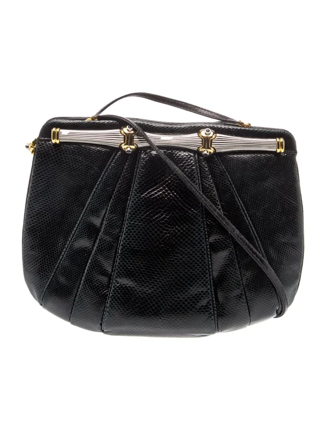 Judith Leiber Snakeskin Evening Bag in black from The RealReal, photo 4 of 6