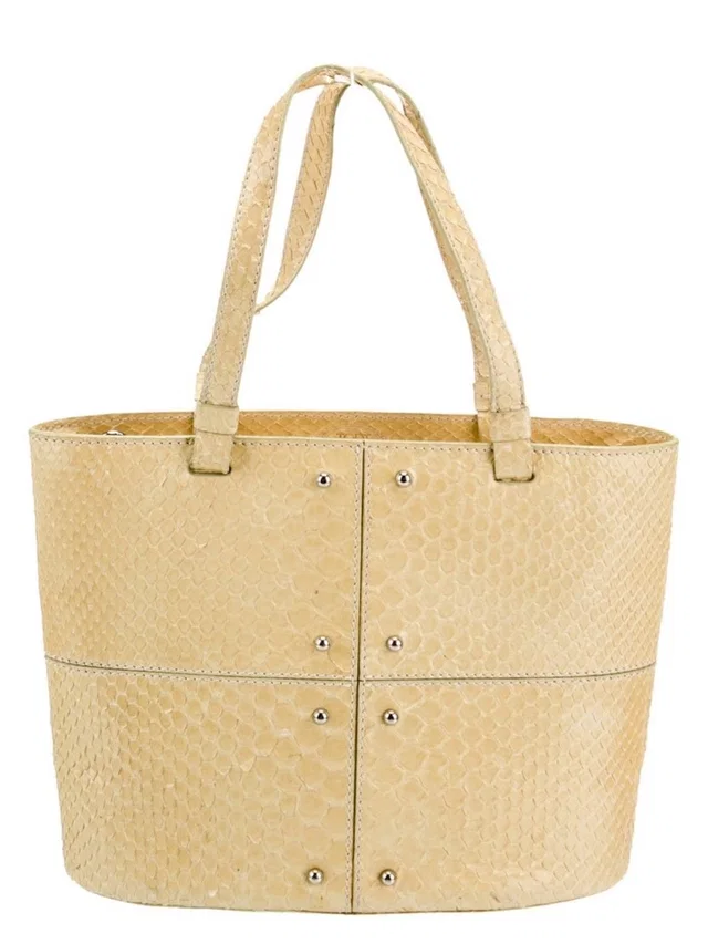 Tod's Snake Mini Tote With Studs in yellow from Poshmark
