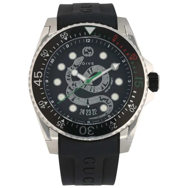 Gucci Dive 136.2 45mm Stainless Steel Watch from H&T