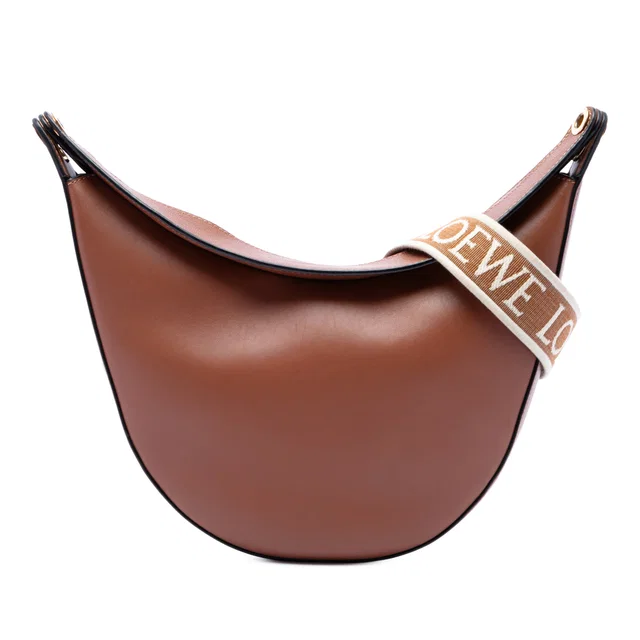 Brown LOEWE Small Leather Luna Hobo in Brown Leather from Designer Revival