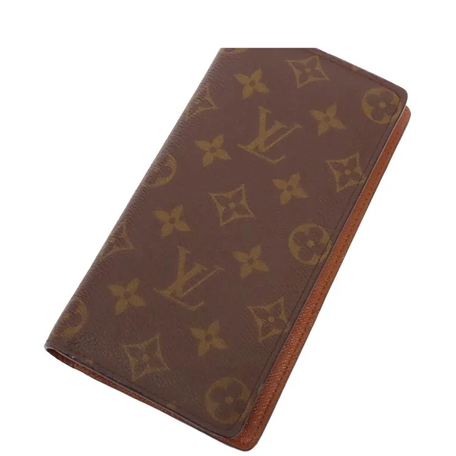 Louis Vuitton Portefeuille Brazza Brown Monogram Canvas Bifold Wallet in Brown Coated canvas from The Reluxe