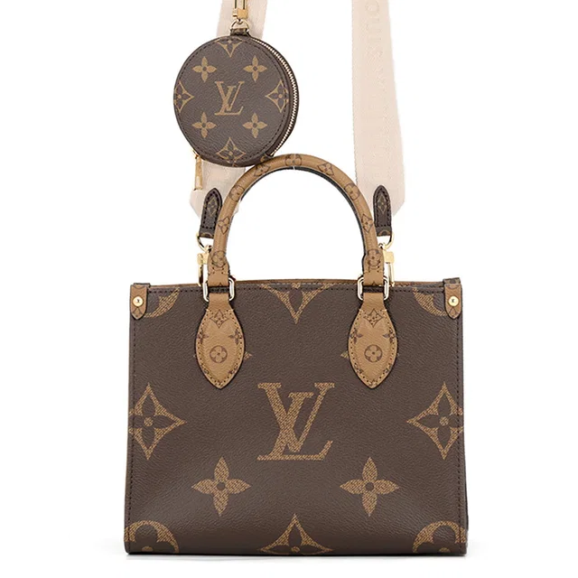 Louis Vuitton Onthego RedM46373 Monogram Reverse Canvas Monogram Giant Size PM in Canvas from GALLERY RARE