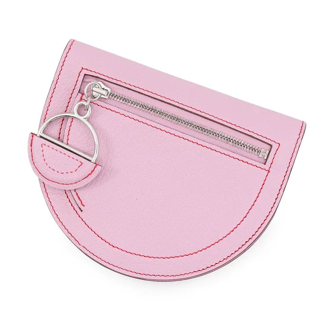 Hermès In the Loop Compact Mauve Sylvestre/Rouge Coeur Chevre Myzore Goatskin in Red Goatskin from GALLERY RARE