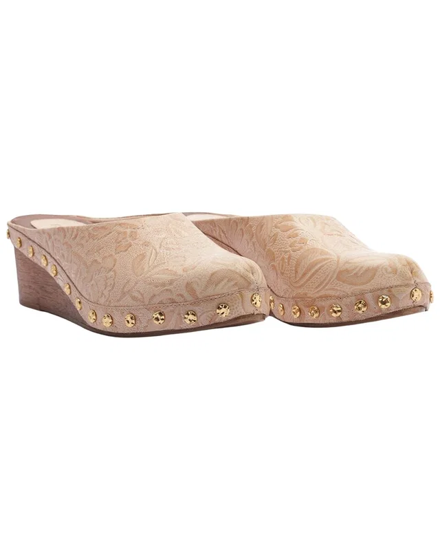 FARM Rio Embossed Leather Wedge Clog, image 1 of 1 from Rue La La