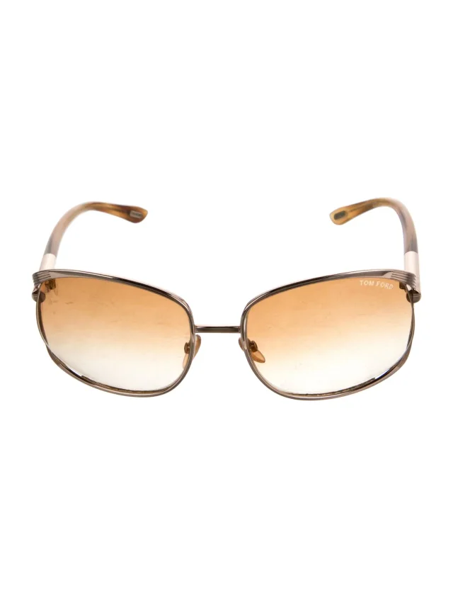 Tom Ford Oversize Gradient Sunglasses in gold from The RealReal
