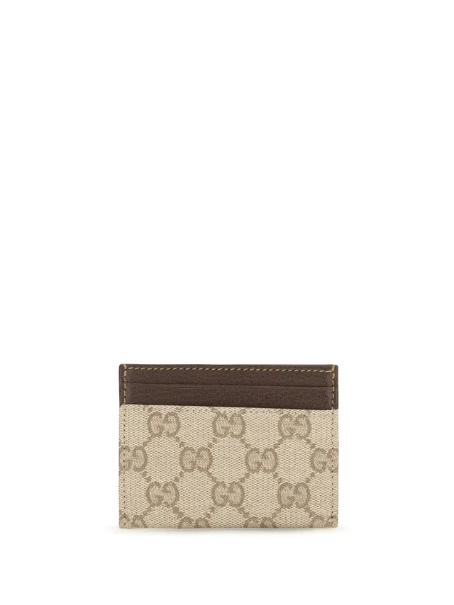 Gucci Essence Card Case — Beige Cotton; Linen; Polyurethane Cases in Beige Coated canvas from HEWI