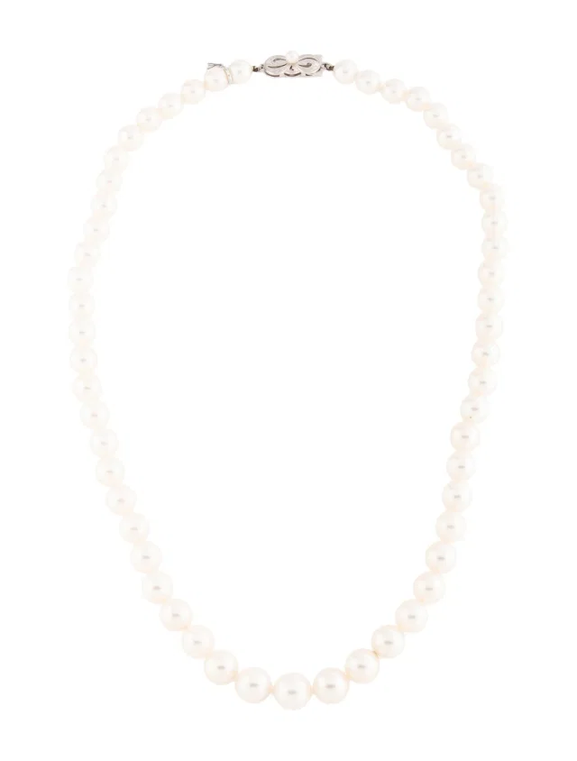 Mikimoto 18K Cultured Akoya Graduated Strand Necklace, 18" in multicolor from The RealReal
