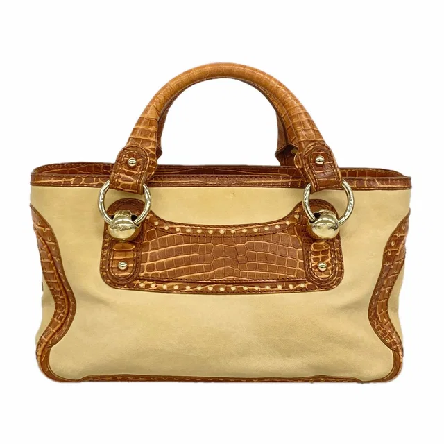 Celine Handbag Boogie Bag Leather Brown Gold in Brown Leather from The Reluxe
