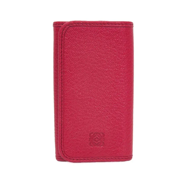 Loewe Anagram 111.08.611 Women,Men Leather Key Case Pink in Pink Leather from Elady