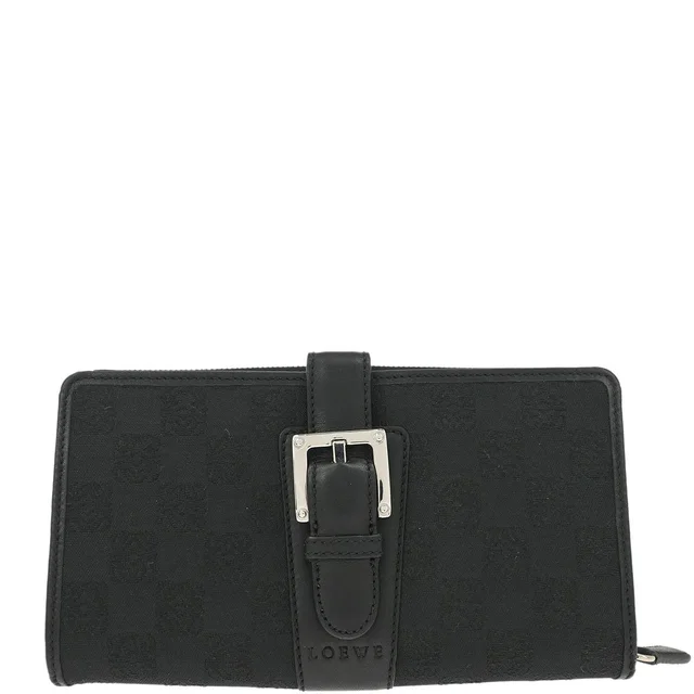 Loewe Black Canvas Wallet in Black Canvas from AMORE Vintage Tokyo