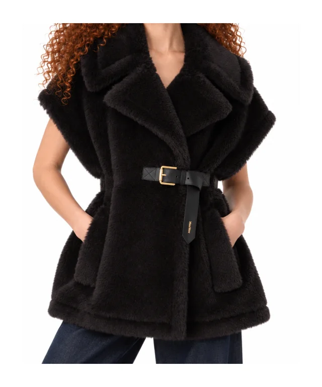 Max Mara Alpaca and wool Teddy cape, photo 2 of 3 from SENSER
