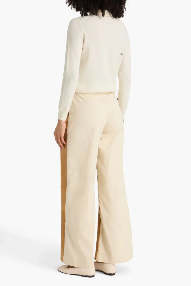 Halfboy Twill-Paneled Suede Wide-Leg Pants, photo 3 of 4 from THE OUTNET