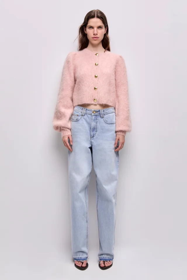 AJE Renee Fluffy Cardigan in Pink from Aje, photo 1 of 1