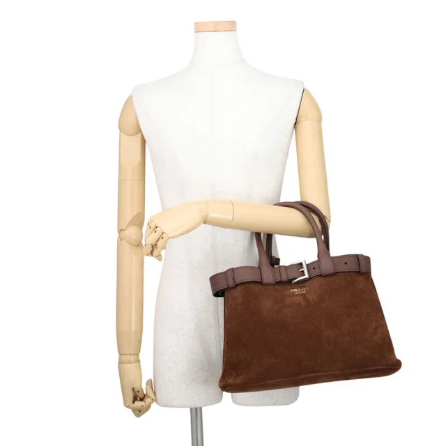 Prada Buckle Suede Medium Bag Cocoa Brown1BA434_2C4S_F0324_V_OBO suede Size Medium in Suede from GALLERY RARE, photo 4 of 12