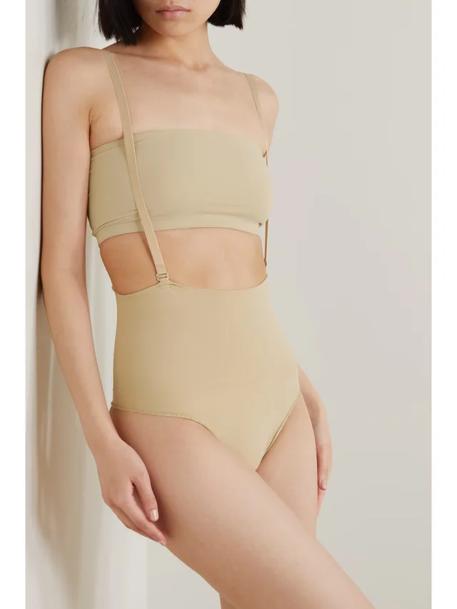 SKIMS Core Control High Waist Thong - Clay in Beige, photo 2 of 2 from NET-A-PORTER (Canada)