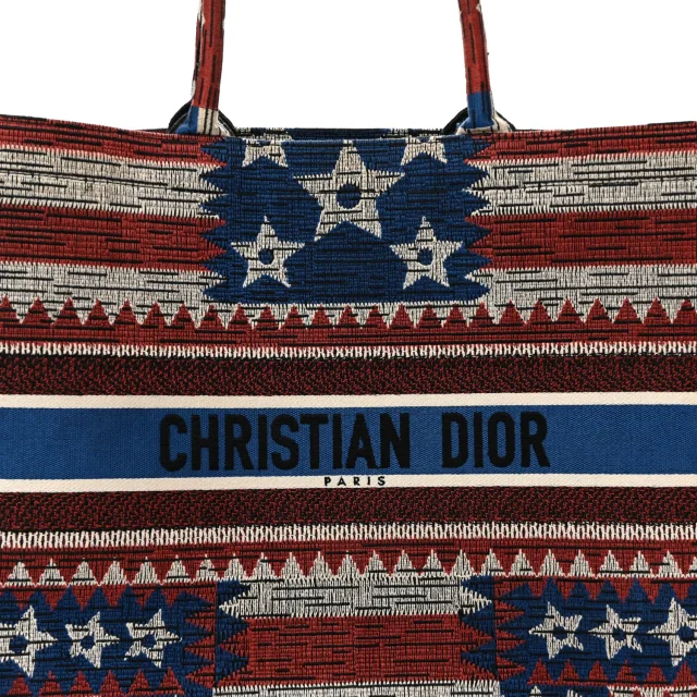Dior Embroidered Large Exclusive US Book Tote Multicolor in Multicolor Canvas from FASHIONPHILE, photo 8 of 13
