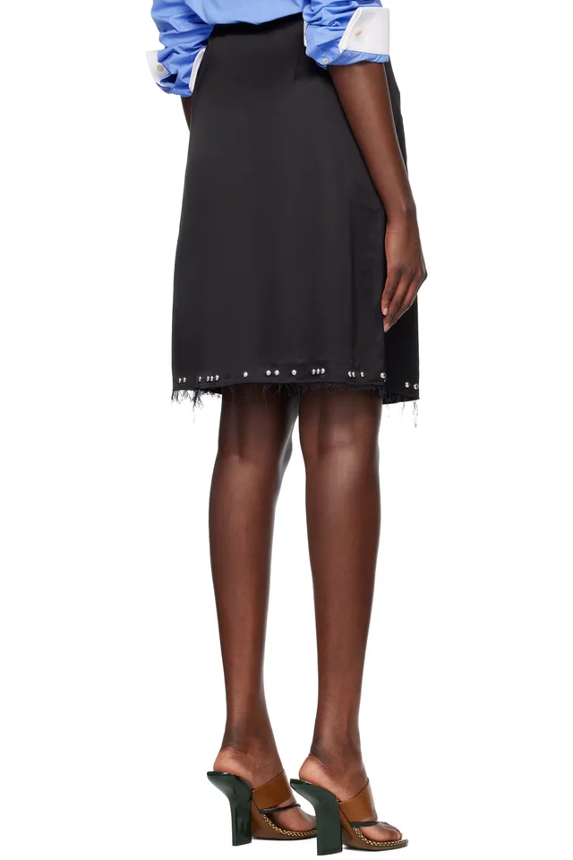 Wales Bonner Black Iris Studded Midi Skirt, photo 3 of 4 from SSENSE