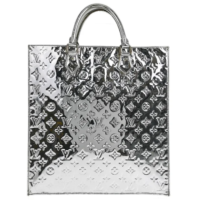 Louis Vuitton 2009 Silver Monogram Miroir Sac Plat Handbag M40269 in Silver from AMORE Vintage Tokyo