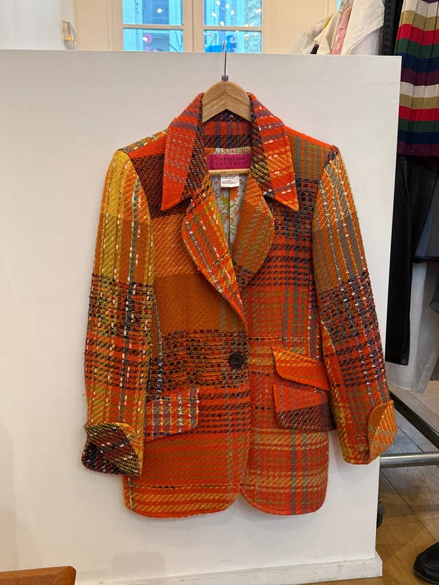 Christian Lacroix Orange tweed jacket in Orange Tweed from Luxury Promise