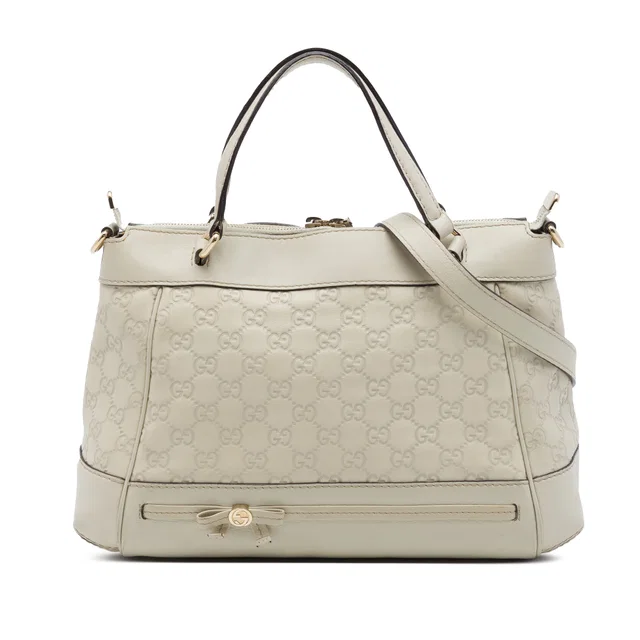 Brown Gucci Guccissima Mayfair Satchel in Brown Leather from Designer Revival