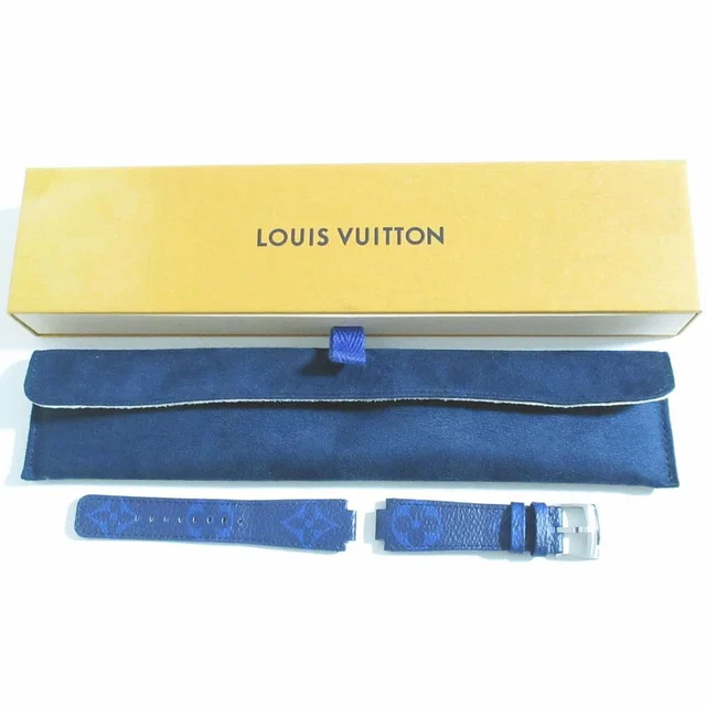 Louis Vuitton Tambour Monogram Strap M Blue Watch in Blue from The Reluxe