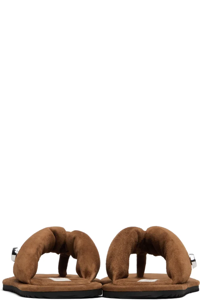 The Attico Brown Indie Flip-Flops, photo 2 of 2 from SSENSE